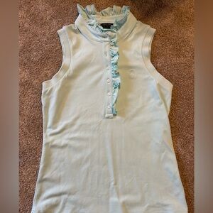 Brooks Brothers women’s size, small ruffle collar, sleepless shirt NWOT